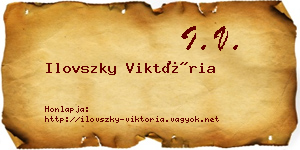 Ilovszky Viktória névjegykártya